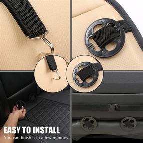 img 1 attached to 2PCS Luxury PU Leather Car Seat Covers Protectors For Front Seat Bottoms