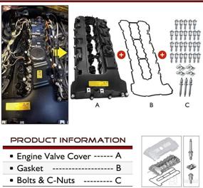 img 1 attached to A-Premium Engine Valve Cover with Gasket & Bolt for BMW 135i 2008-2013 335i 2007-2015 335is 2011-2013 335xi 2007-2008 535i 2008-2010 M2 2016-2019 X6 2008-2012 3.0L Gas Turbo - 11127565284