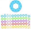2000 pack hole reinforcement stickers labels - 0.25", 20 assorted designs | durable & secure sealing logo