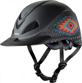 img 2 attached to Stay Safe And Stylish: Troxel Rebel Helmet For Horseback Riding - Medium Size, Southwest Design
