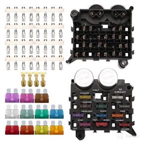 img 4 attached to 🔌 Garfour Electric Fuse Boxes: 12-Way Blade Fuse Block Holder with LED Indicator for Automotive Marine RV UTV Truck - Includes Wiring Terminal