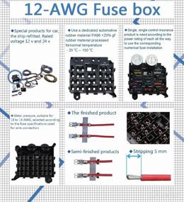 img 2 attached to 🔌 Garfour Electric Fuse Boxes: 12-Way Blade Fuse Block Holder with LED Indicator for Automotive Marine RV UTV Truck - Includes Wiring Terminal