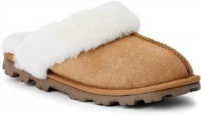 img 3 attached to Genuine Australian Sheepskin Women'S Slippers With Hard Soles - 100% Shearling Indoor/Outdoor Warm Fuzzy Wool Slippers By WaySoft