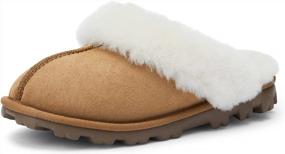 img 4 attached to Genuine Australian Sheepskin Women'S Slippers With Hard Soles - 100% Shearling Indoor/Outdoor Warm Fuzzy Wool Slippers By WaySoft