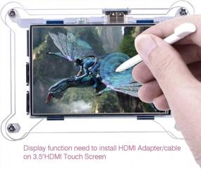 img 1 attached to Kuman Display Monitor Protective Raspberry 3.5", 60Hz, Touchscreen, ‎Kuman TFT Touch Screen, LCD