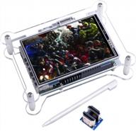 kuman display monitor protective raspberry 3.5", 60hz, touchscreen, ‎kuman tft touch screen, lcd logo