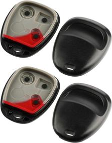 img 1 attached to Keyless Entry Remote Case Shell for Cadillac Escalade/Chevy Avalanche S10 Silverado Suburban Tahoe/GMC Sierra Sonoma Yukon 2001 2002 - Set of 2