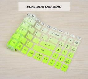 img 1 attached to Protect Your Acer Aspire 5 Slim Laptop With Ombre Green Silicone Keyboard Cover Skin