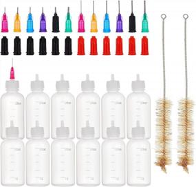 img 4 attached to Set Of 12 Precision Tip Applicator Bottles With 24 Tips & 12 Caps - Perfect For Quilling, Glue Application, And Oiling - 1.7 Ounce Multi-Purpose DIY Kit By BENECREAT
