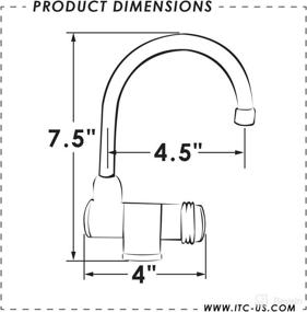 img 1 attached to 🚿 ITC 97261-CP Chrome Folding Bar/Cockpit Faucet - 7.5"x4