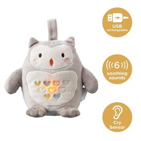 img 3 attached to Get Your Baby To Sleep With Tommee Tippee'S Ollie The Owl: Rechargeable Light & Sound Sleep Aid In Grey