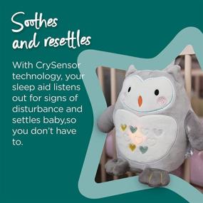 img 2 attached to Get Your Baby To Sleep With Tommee Tippee'S Ollie The Owl: Rechargeable Light & Sound Sleep Aid In Grey