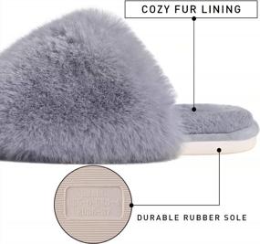 img 2 attached to Ultimate Indulgence: Women'S Soft Furry Slippers For Warm & Cozy Comfort