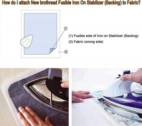 img 1 attached to 🧵 Enhance Machine Embroidery with New brothread Fusible Iron on No Show Mesh Stabilizer - Light Weight 1.8 oz - 3 Options to Choose From!