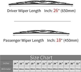 img 3 attached to 🚗 OTUAYAUTO Front Windshield Wiper Blades for Buick LaCrosse - 26"+18" - Fits 2010-2016 Vehicles - Factory Aftermarket Replacement