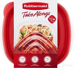 img 2 attached to Rubbermaid TakeAlongs Large Square Food Storage Containers, 5.2 🍱 cups, Pack of 8 (Includes 4 Lids + 4 Containers)