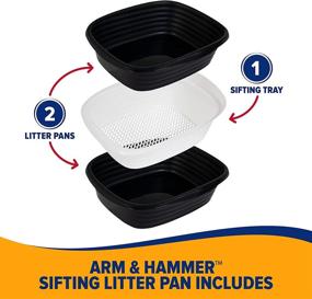 img 2 attached to 🐾 Petmate Arm &amp; Hammer Large Sifting Litter Box with Microban - Advanced Odor Control for Scoop Free Cat or Dog Litter - Eco-Friendly, Made from Recycled Materials