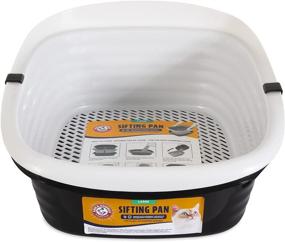 img 3 attached to 🐾 Petmate Arm &amp; Hammer Large Sifting Litter Box with Microban - Advanced Odor Control for Scoop Free Cat or Dog Litter - Eco-Friendly, Made from Recycled Materials