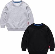 👕 ziweistar kids' crewneck sweatshirt | boys & girls | long sleeve cotton | toddler casual solid t-shirt | pullover tops for sports логотип