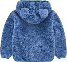 img 3 attached to 🧥 Cozy & Cute: Toddler Boys/Girls Fleece Hoody Jacket - Warm Winter Outwear