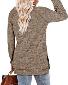 img 2 attached to Color Block Leopard & Striped Women'S Tunic Tops With Long Sleeves - Casual And Chic