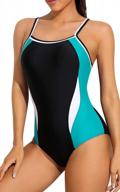 attraco women's athletic one piece swimming suit for sports training logo