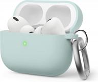 elago liquid hybrid case compatible with airpods pro 2nd generation case cover - compatible with airpods pro 2 case, triple layer protection, keychain included, dust resistant, shockproof (mint) logo