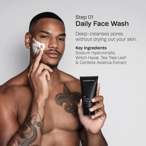 img 2 attached to HOMMEFACE 3-Piece Daily Men's Skin Care Set
