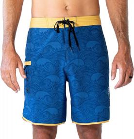 img 4 attached to Men'S 4-Way Stretch Boardshorts Swim Trunks By Maui Rippers: Available In 18"-19" Lengths