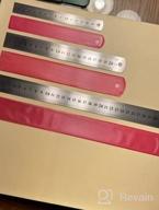 img 1 attached to Stainless Steel Metal Ruler Set Of 3 - 6 Inch, 8 Inch And 12 Inch For Home School Office Daily Use review by Sheila King
