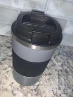 img 1 attached to Double Walled, Leakproof Travel Mug - Keep Your Coffee Hot On The Go, Anytime! 12 Oz, Blue Color review by Robert Viher