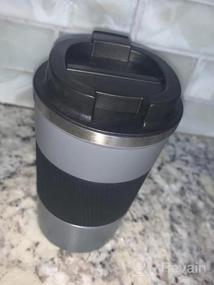 img 5 attached to Double Walled, Leakproof Travel Mug - Keep Your Coffee Hot On The Go, Anytime! 12 Oz, Blue Color