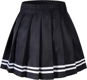 img 3 attached to 👗 Stylish and Flattering: Beautifulfashionlife Waisted Pleated Tennis Stripes Girls' Clothing - Skirts & Skorts