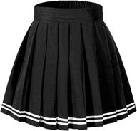 👗 stylish and flattering: beautifulfashionlife waisted pleated tennis stripes girls' clothing - skirts & skorts logo