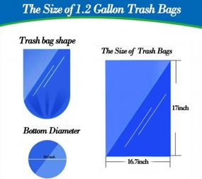 img 3 attached to 300 Small Clear Extra Strong 1.2 Gallon Trash Can Liners - Fit 4.5-6 Liters Trash Bins For Home, Office & Kitchen