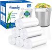 300 small clear extra strong 1.2 gallon trash can liners - fit 4.5-6 liters trash bins for home, office & kitchen logo