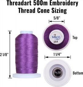 img 1 attached to Vibrant 40-Spool Polyester Embroidery Thread Set For Brother, Janome, Singer, And More - 500M Spools, 40Wt - 4 Sets Available At Threadart!