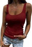 stylish and comfortable women's ribbed tank top for fitness enthusiasts - sleeveless workout cami shirt by inorin логотип