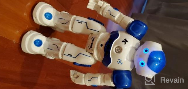 img 1 attached to SGILE Gesture-Sensing RC Robot Toy - Remote Control Robot Perfect For Kids Aged 3-12 Years. Ideal Birthday Gift For Boys And Girls - Blue review by Jeremy Gaines