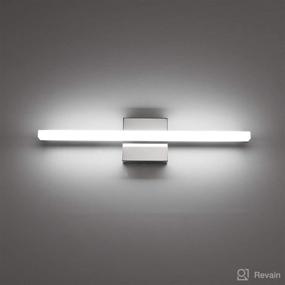 img 4 attached to 💡 Modern LED Bathroom Vanity Light - 16 Inch 9w IP44 Mirror Lighting - Wall Lamp Indoor Fixture - Cool White 6000K Chrome