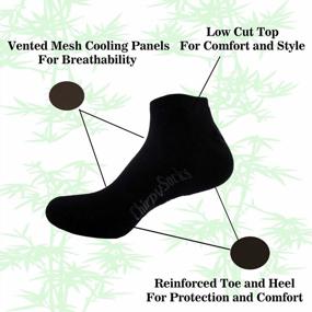 img 3 attached to Stay Dry And Fresh With Men'S Rayon From Bamboo Athletic Ankle Socks