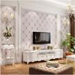 transform your living room with qihang's 3d diamond lattice pattern wallpaper in light purple gray logo