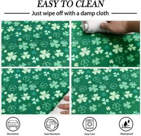 img 1 attached to Waterproof Shamrock Tablecloth For St Patrick'S Day & Spring - 54 X 80 Inches, Spillproof And Stain Resistant, Green Clover Design, Ideal For Dining Room, Kitchen, And Party, Easy To Wash By DWCN