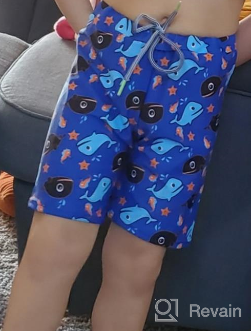 img 1 attached to Adorable Bonverano Octopus Boardshorts Toddler Trunks for Boys' Clothing review by Alex Reunion