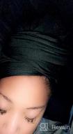 img 1 attached to Stay Comfortable And Chic With Harewom Black Jersey Hair Wrap For Women review by Chris Jens