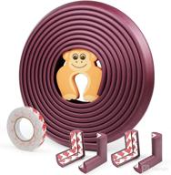 👶 baby proofing edge corner guard set: aiyoo baby child proofing solution - 16.4 feet edge guard cushions + 4 corner bumpers (brown, 5 meter) logo