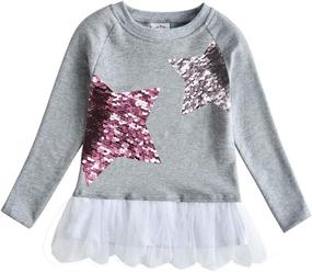 img 4 attached to VIKITA Cotton Sleeve Shirt Clothes Girls' Clothing via Tops, Tees & Blouses