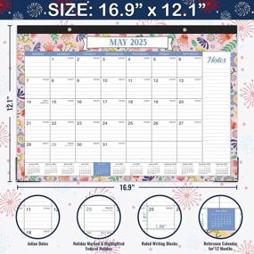 img 2 attached to Stay Organized In 2023 With Our Premium Desk Calendar - 12 Monthly Themes, Large Ruled Blocks & Durable Corner Protectors