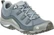 experience comfort and durability on the trail with oboz women's juniper low hiking shoe logo