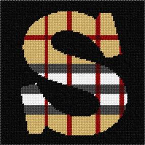 img 1 attached to Needlepoint Kit - S Camel Tartan Design, PEPITA Lettering